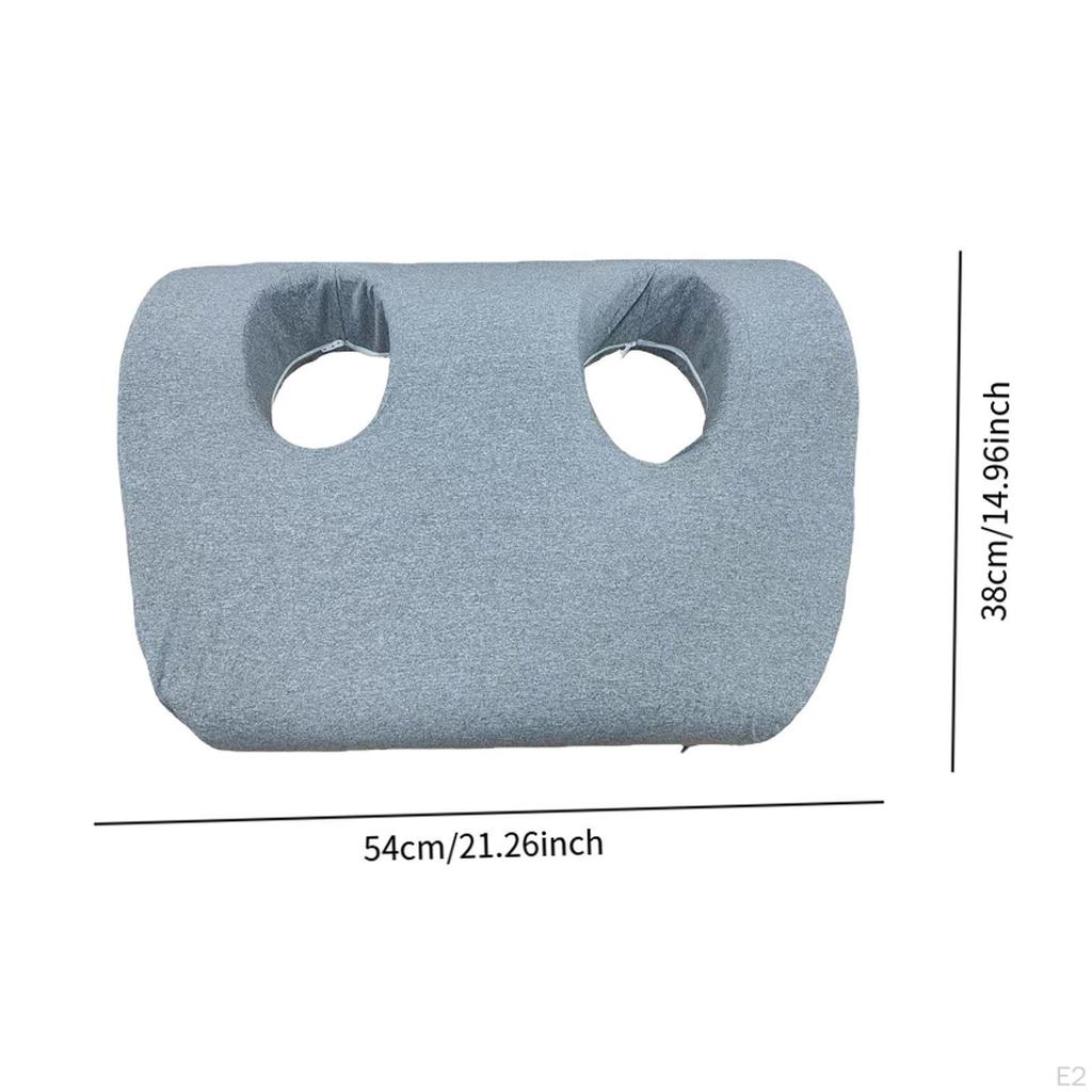Piercing Lightweight Support Breathable Side Pillow Gray for Bedroom Salons Sleepers