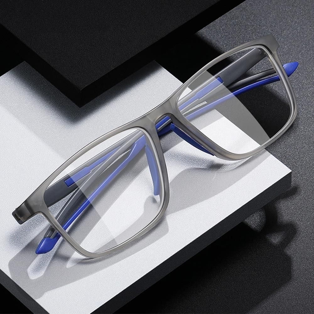 Photochrome Blaulicht-Lesebrille Blaulichtblockierend Multifokal Quadratische Brille Augenschutz Ultraleicht