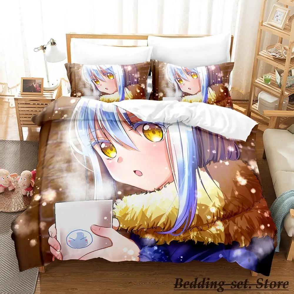 Time I Got Reincarnated As a Slime Bedding Set Single Twin Full Queen King Size Bed Set Adult Kid Bedroom Duvetcover Sets Anime