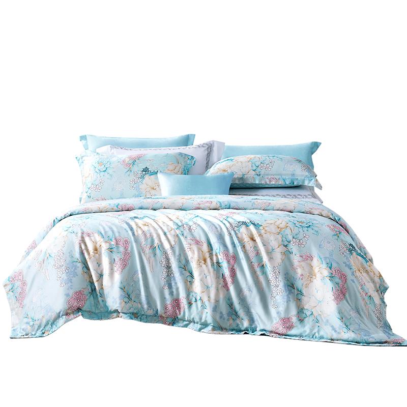 Fuanna 60s Lyocell Tencel Cooling Duvet Cover 1.5m Bed (203x229cm)