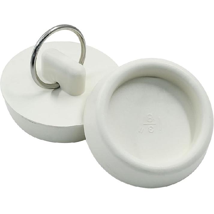 2Pcs Rubber Drain Stopper Fits 1-3/4 Inch to 1-7/8 Inch, Bathtub Drain Plug with Hanging Ring, Rubber Sink Stopper Drain Plug for Bathtub, Kitchen