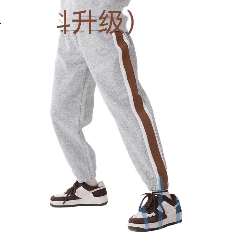 Baleno Children's Pants, Spring And Autumn 2025 Style, Casual Patchwork Trousers for Older Kids, Boys And Girls Autumn Wear, Elastic Ankle Sweatpants