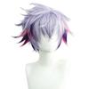 LAOBAO Fuwa Minato Cosplay Wig, Fluffy, Heat-Resistant Bob Wig with Purple and Pink Mesh, Perfect for Parties, Halloween, School Festivals, and Events