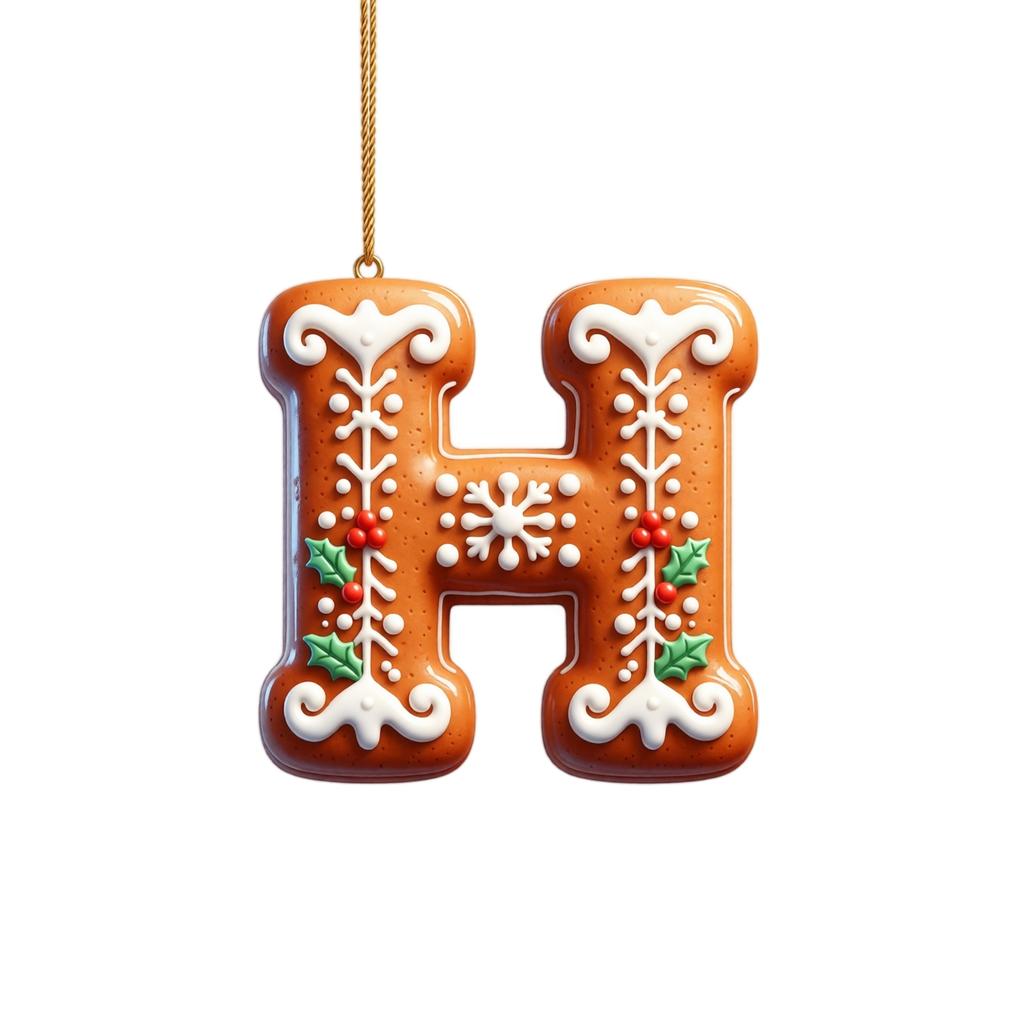 Christmas Hanging Ornaments 26 Letters for Holiday Tree Decor