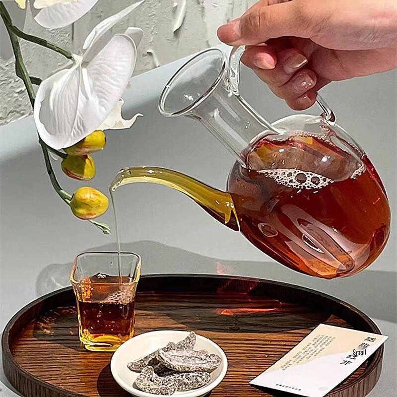 Transparent High Borosilicate Glass Teapot with Handle
