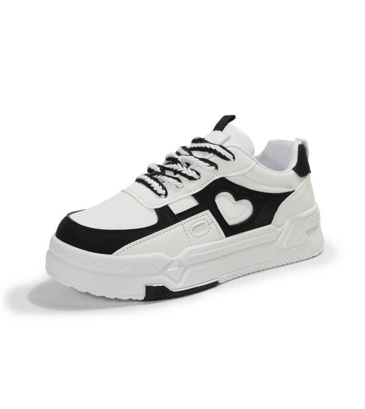 Fashion Women's Spring  Autumn New Color blocked Sports Leisure Shoes Simple Comfortable Versatile Thick soled Board Shoes