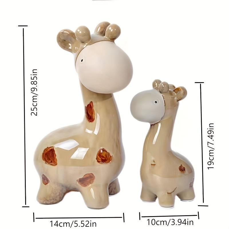 Two-piece Deer Series Ceramic Handicrafts, Simple Coffee Shop Home Decorations, Ceramic Decorations