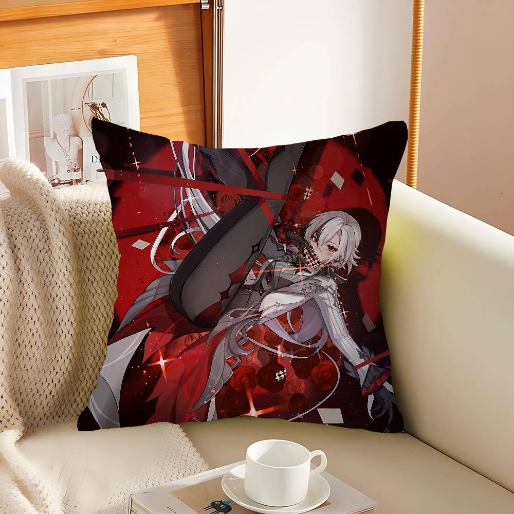 GenshinS Impact Arlecchino Pillowcase Toon Gift Cushion Cover Bedroom Home Sofa Chair Seat Decor Pillow Case