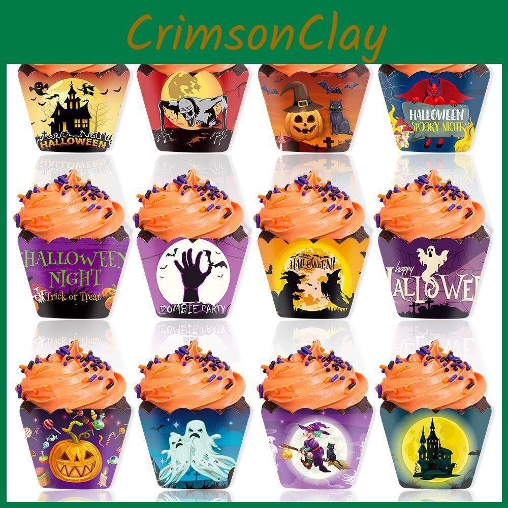 Border Halloween Cake Set With Paper Material For Venue And Party Decorations