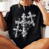 Vintage Gothic Cross Shirt, Christian Faith Graphic Tee, Religious Gift Apparel, Grunge Y2K Christian Gift for Men, Fathers Day Shirt