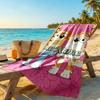 Bluey Customized Name Beach Towel Soft Durable Quick-Dry Suitable for Swimming Gym Camping Yoga Vacation