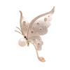 Vintage Rhinestones Butterfly Brooch Inlaid with Cubic Zirconia and Pearls Accent for Women's Clothing Accessories