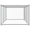 Vidaxl Dog Cage, With Door, Grey, 6X2X1.5 M, Steel