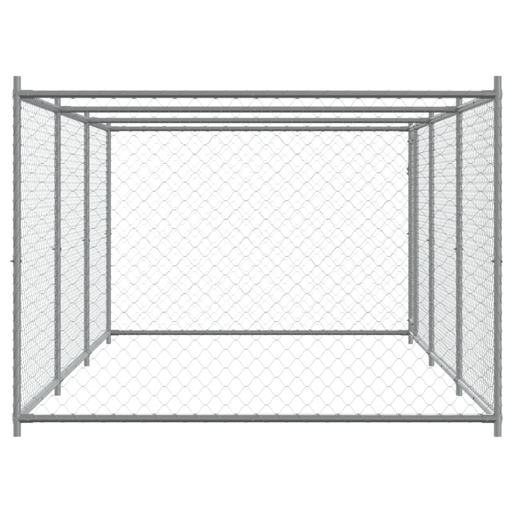 Vidaxl Dog Cage, With Door, Grey, 6X2X1.5 M, Steel