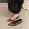 Fashion Flat Shoes for Women 2025 Spring and Autumn New Pointed Rivet New Black Plus Size Women's Shoes 41 42 43 Zapatillas Mujer