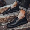 Fashion Casual Slip on Formal Dress Loafers Breathable Soft Flats Handmade Male Non Slip Driving Flats Luxury Brand Men Leather Shoes