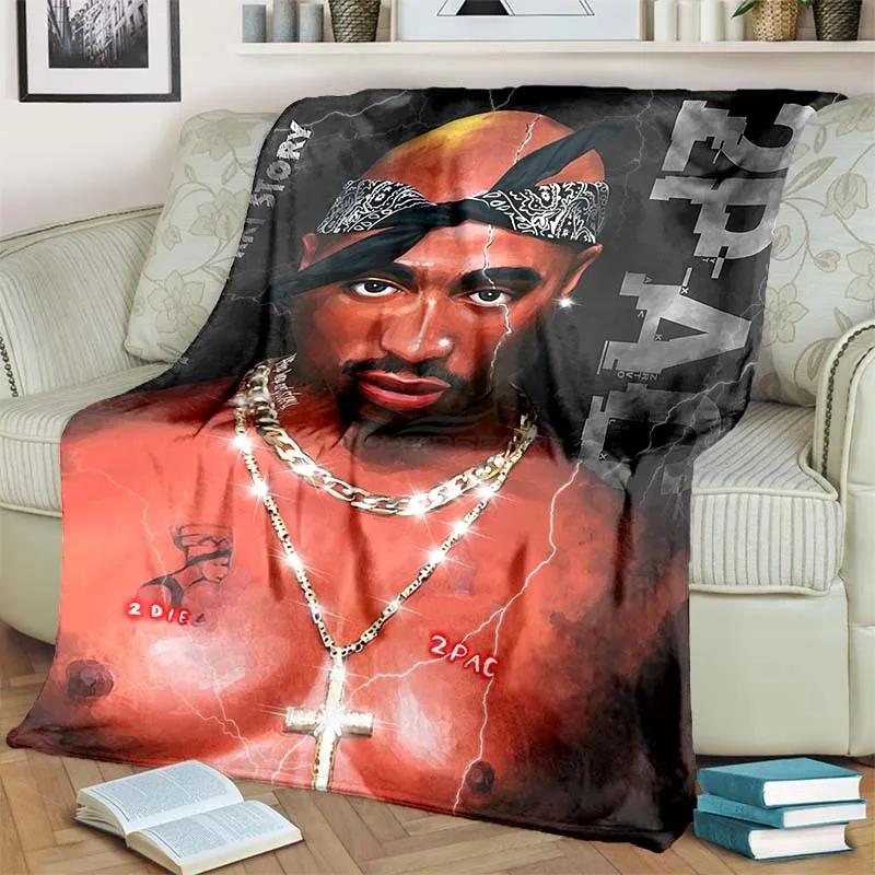 

6 Size Rap Singer 2Pac Blankets 3D Printing Comfortable and Soft Picnic Blanket Gift To Family or Friends picnic blanket 75x90cm