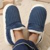 One-button bag heel cotton shoes women's winter indoor comfort and warmth thick-soled non-slip cotton slippers Cixi