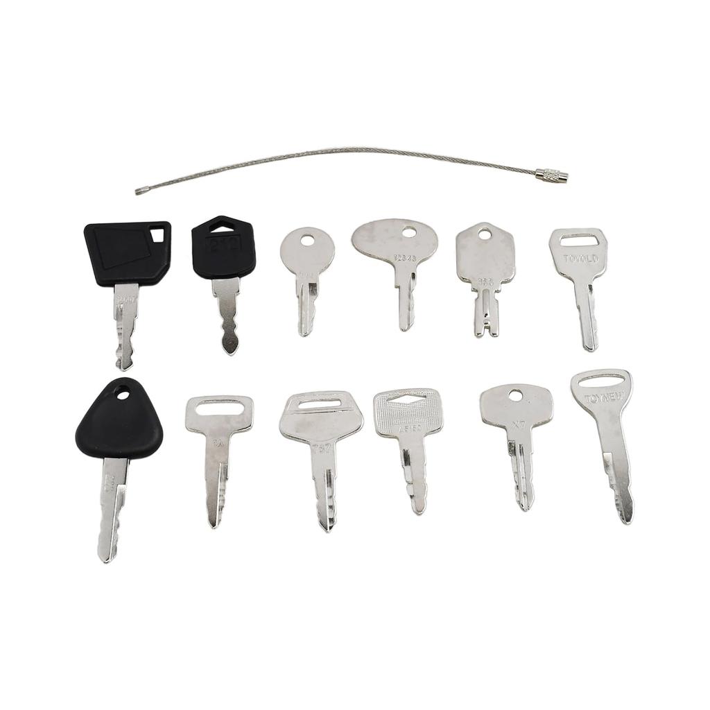 12 Gabelstapler Schlüsselset Gabelstapler Schlüssel Meistersatz Kompatibel mit Yale Caterpillar Clark Komatsu Mitsubishi Nissan Doosan JCB Volvo 14607 12343 1A 511416
