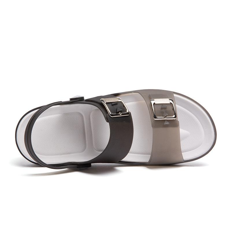 Large Size Sandals Outdoor Dual-purpose Half-support Shoes Men's Buckle Beach Shoes One-word Drag Men