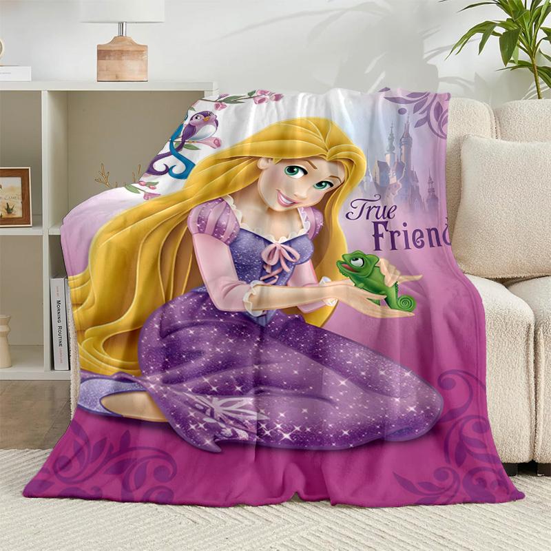 1PC Princess Rapun-zel Flannel Blanket Gift, Suitable for Both Men And Women, Soft Ideal for Beds And Sofa, Birthday Or Christmas Gift