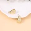 European and American fashion hammer texture personalized creative water drop shape stud earrings, simple and versatile classic basic models