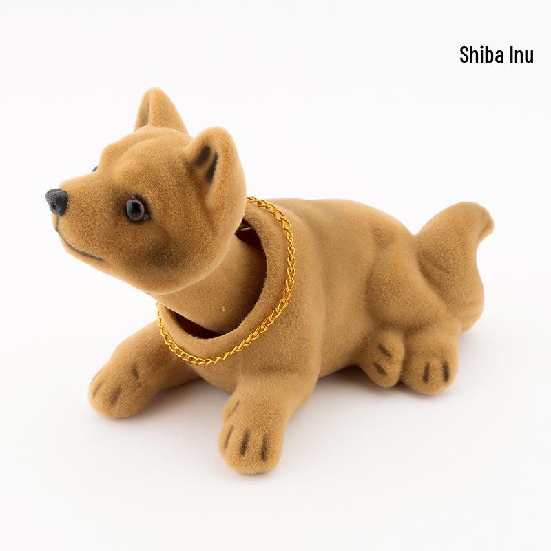 Resin Shaking Head Dog Figurine Car Ornament