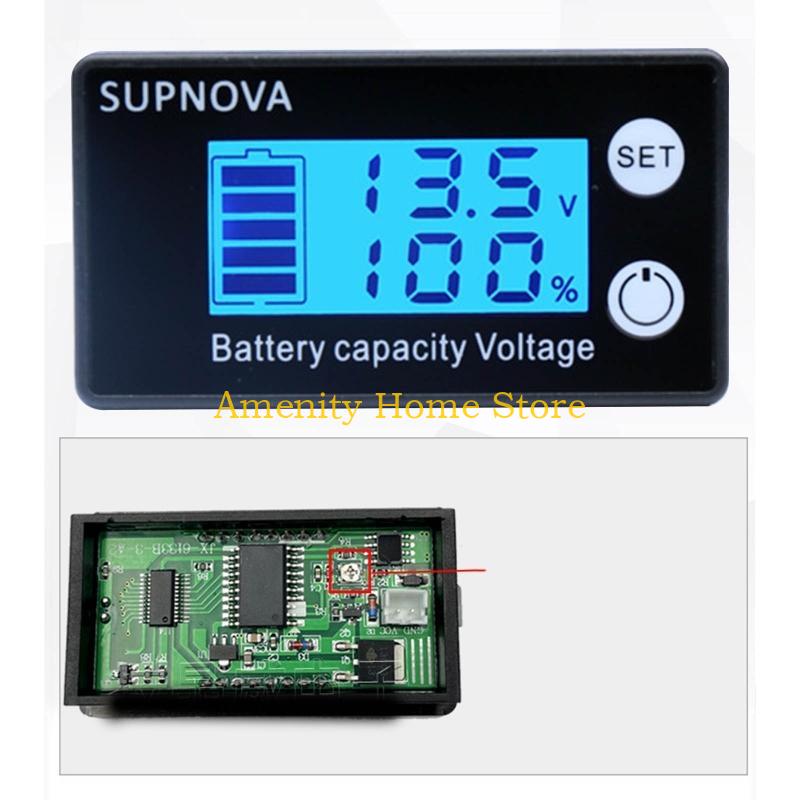 F26C Battery Meter Monitor DC7-68V Digital Battery Capacity Tester Battery