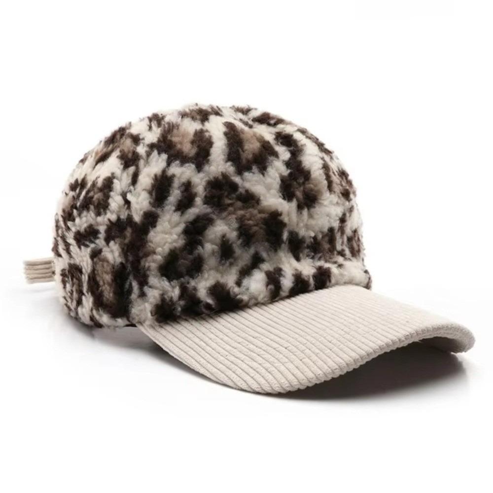 Windproof Plush Baseball Cap Vintage Winter Baseball Cap Corduroy Baseball Cap Autumn Winter
