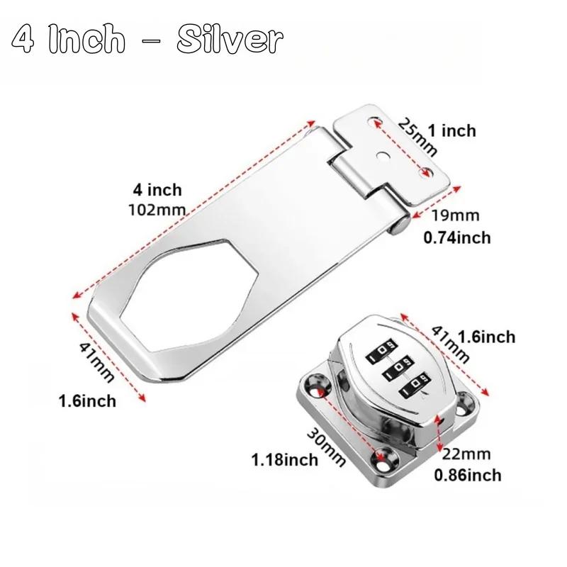 Keyless Security Cam Lock Household Cabinet Password Hasp Locks Anti-Theft Combination Lock Zinc Alloy Password Drawer Locks