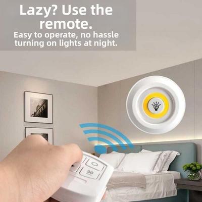 Batteriebetriebene LED Unterbauleuchte mit Fernbedienung Touchsensor Schrankleuchten Weiß/Warmes Licht Kabelloses Nachtlicht