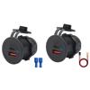 DC 10-28V Car USB Charger Socket Dual Ports PD Type C + QC 3.0 Car Charger Adapter Cell Phone Car Charger for Motorcycle ATV RV