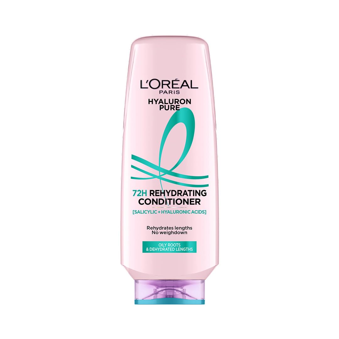 L OREAL PARIS Кондиционер Hyaluron Pure 72H, без отдушек, для увлажнения и гладкости волос, 340 мл