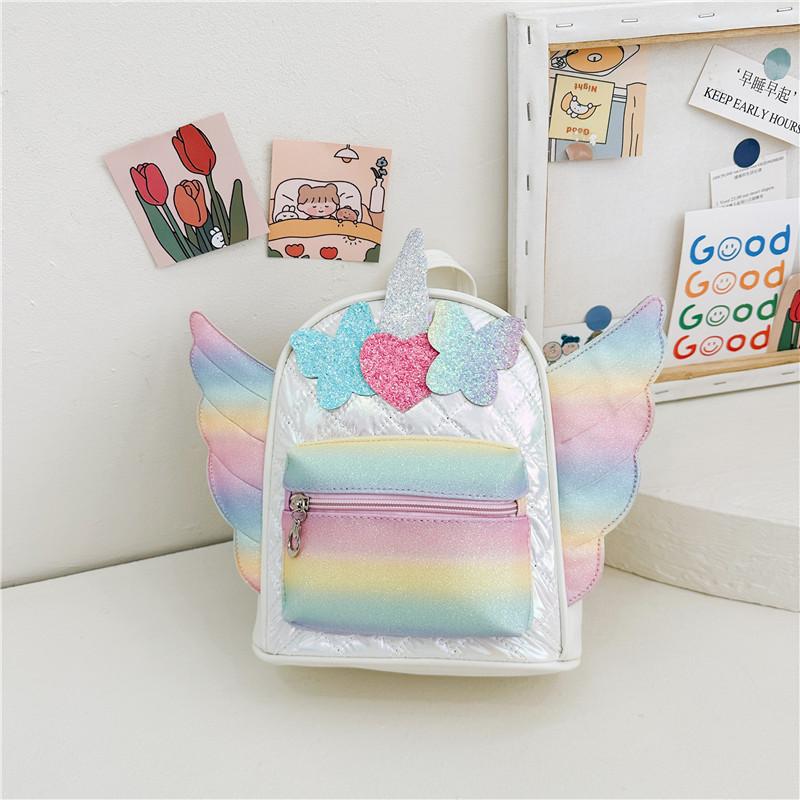 School Bag New Children's Bag Fashion Love Little Wings Girl Backpack Light Baby Snack Bag