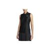 Victory Solid Logo Knit Casual Sleeveless Polo Shirt Women Tops Black FD6708-010