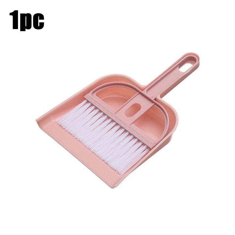 

Mini Desktop & Car Broom Set - Small Sweeper with Dustpan for Keyboards, Beds, Vehicles, Lint & Crumb Cleanup розовый