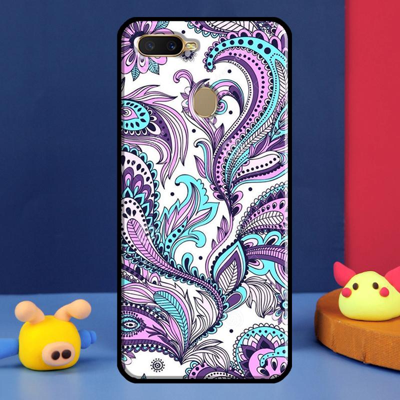 Indian Floral Henna Mandala Case For Oppo A91 A5 A9 A16 A76 A96 A58 A78 A98 A52 A72 A74 A94 A54 S A57 A77 A15 A17 Cover