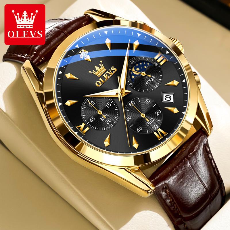 

Часы OLEVS Многофункциональные спортивные часы с хронографом Водонепроницаемые светящиеся мужские часы Мужские часы