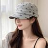 Star-printed equestrian hat for women, large head wrap for spring and autumn, soft top, breathable baseball cap for women, deepened and makes the face