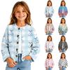 Cardigan elegant cu nasturi pentru fete, cu imprimeu drăguț, pentru ținute casual și de zi cu zi