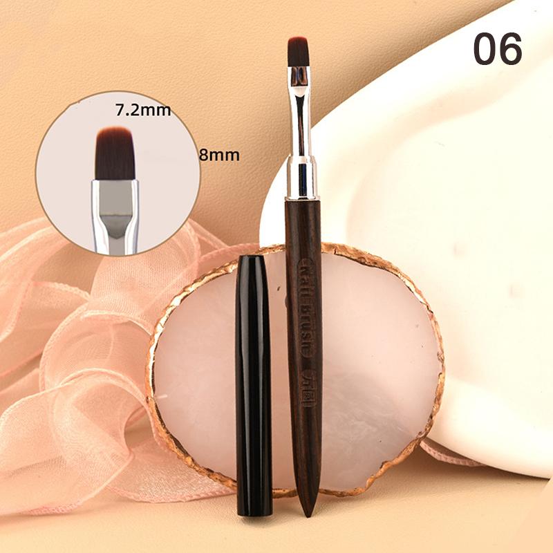 Nail Liner Brush Wooden Handle Reusable Anti-Slip French Lines Flower Painting Brush Diy Fine Details Manicure Tools