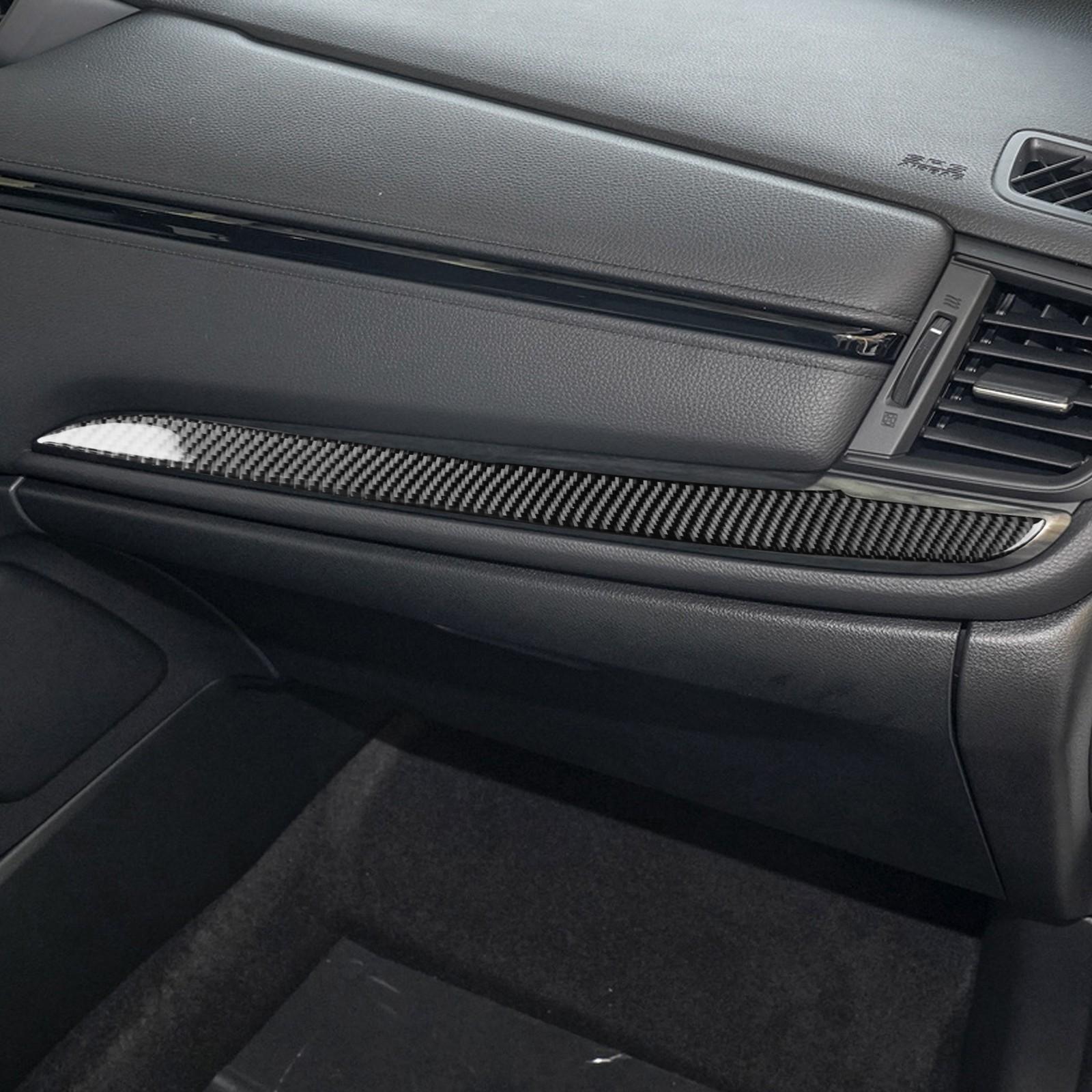2pcs LHD Carbon Fiber Dashboard Decorative Strip Cover Trim For Honda CRV 17-21