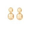 Metal Wind Retro Earrings Smooth Oval Water Drop Light Luxury Earrings Classic Fashion Temperament Earrings