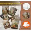 6Pcs Retro Bunny Easter Canvas Wall Art Easter Eggs Wreath Posters Prints Paintings Rustic Countryside farmhouse Pictures Wall Decor for Living Room