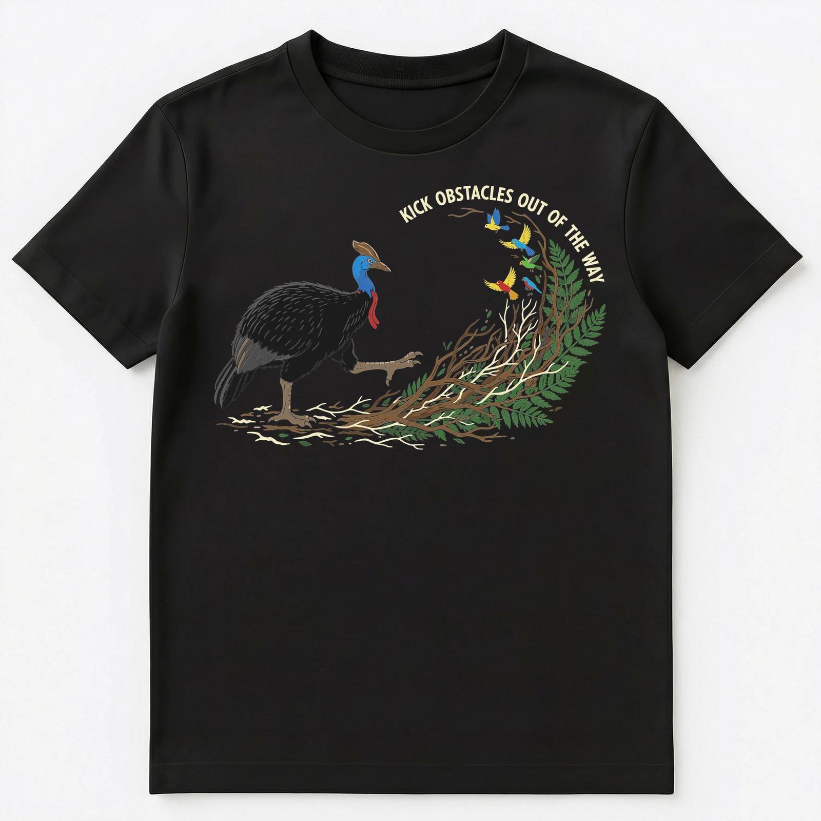 Motivational Cassowary Overcoming Obstacles Design Unisex T-Shirt 3XL