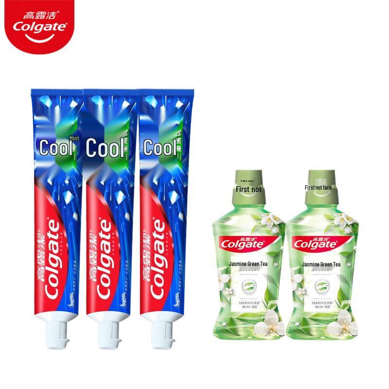 

Colgate Ice Cool Mint Toothpaste & Jasmine Green Tea Mouthwash Bundle