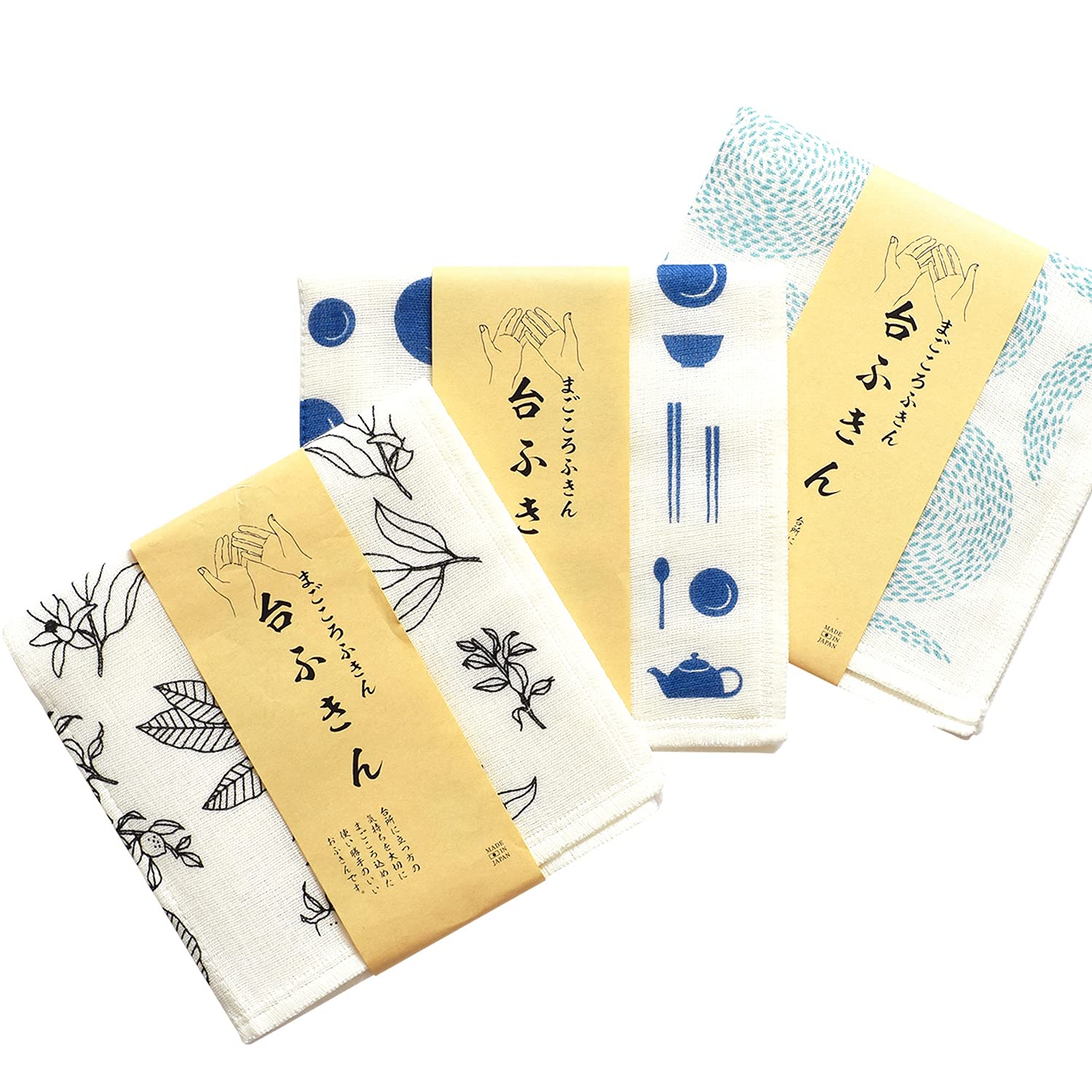

Tramparan Mosquito Net Fabric Set of Magokoro True Made in Nara Absorbent Water Japanese-made Dishcloths, 3, Dishcloths, Square, 7-ply, Prefecture,