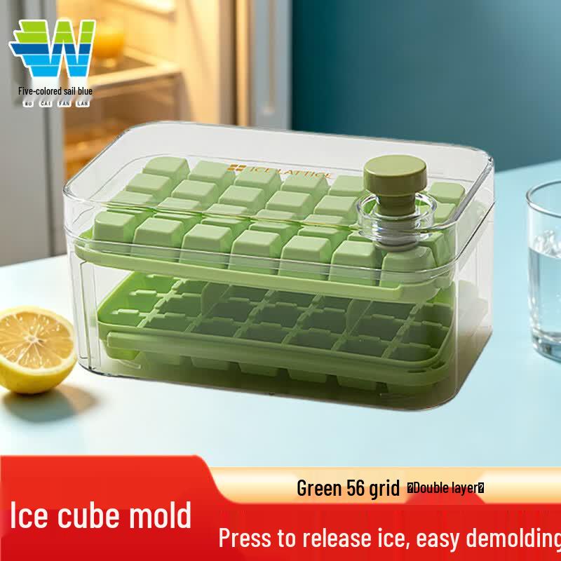Food-Grade Silicone Ice Cube Tray with Scoop