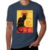 Le Chat Noir Vintage Poster Klassisches T-Shirt Übergröße Trainings-Kurzarmtop