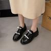 Fashion Brand New 2025 Chic Women's Shoes Fashion Sweet Bow Tie Patent Leather Slip On Comfort Loafers Flats with Low Heel